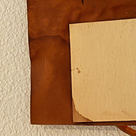 Vintage Tie Holder Native American Scene Leather Souvenir Pendleton Oregon - Picture 10 of 14